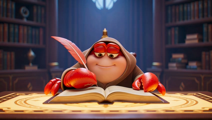 Claw writing in his journal