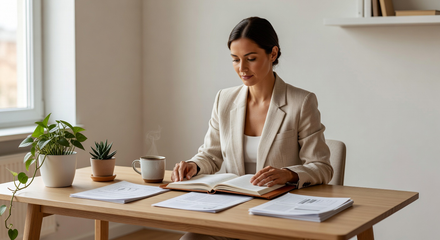 Woman financial planning