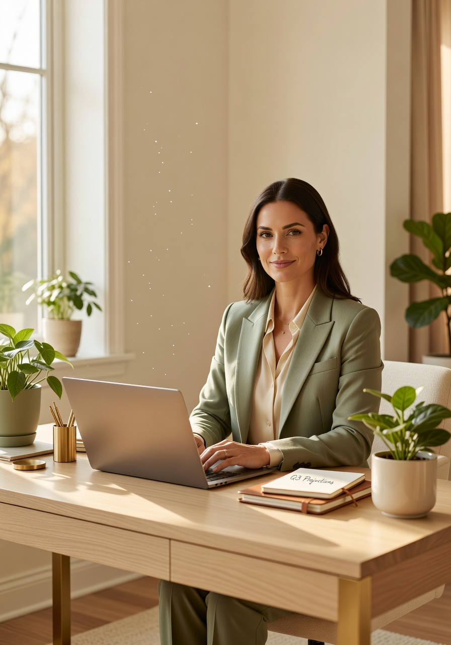 Woman building financial future
