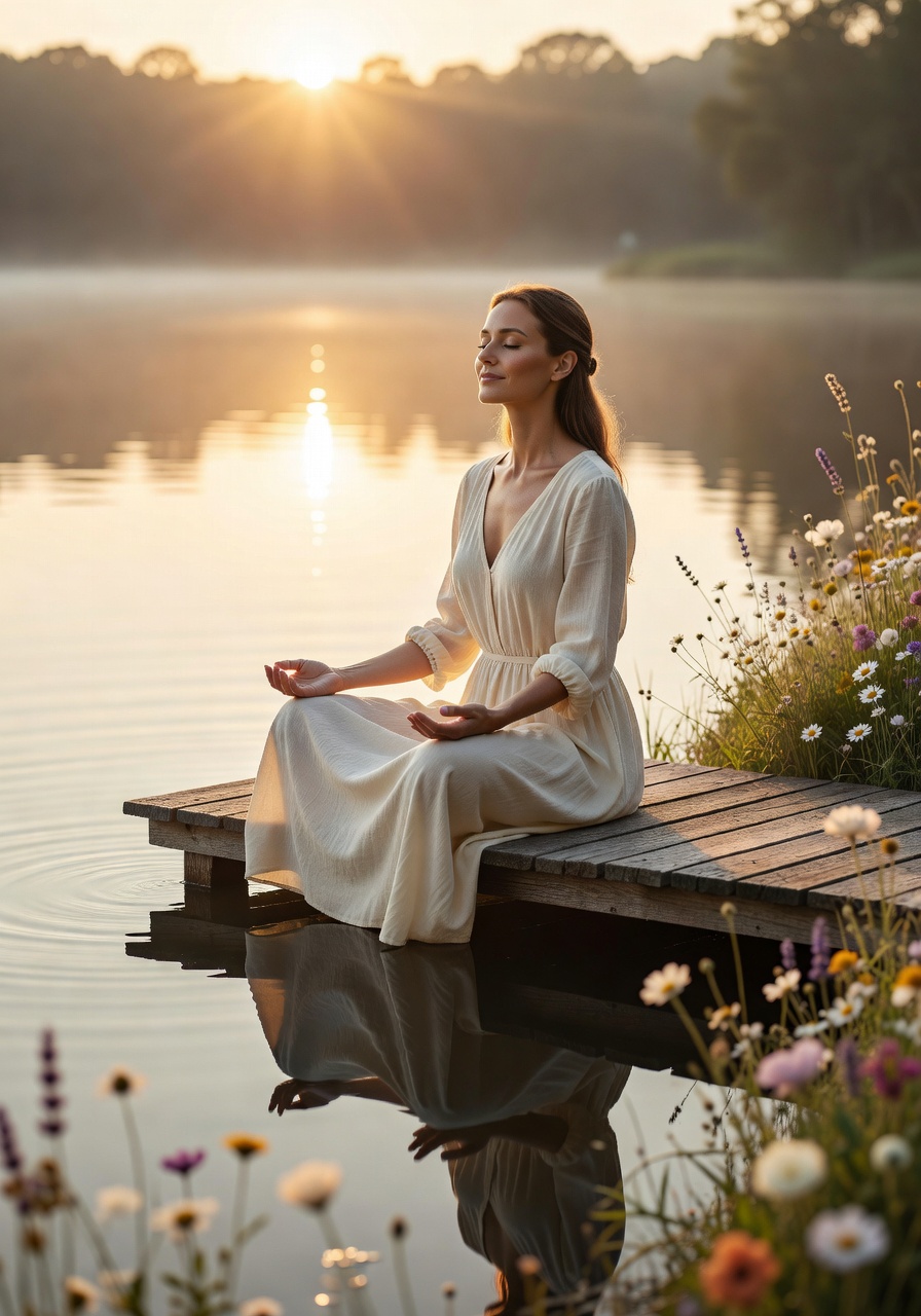 Spiritual practice at sunrise