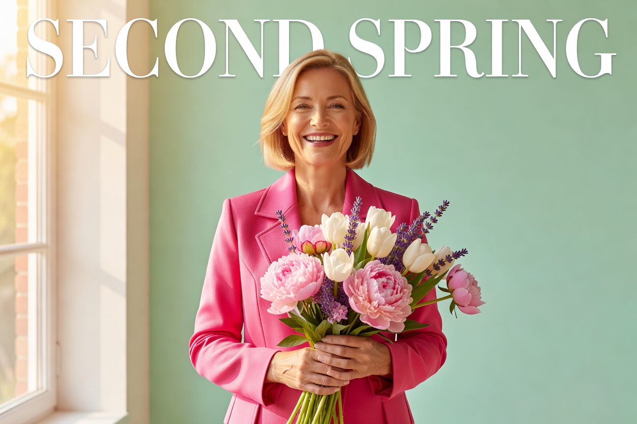 Vibrant woman in pink coat